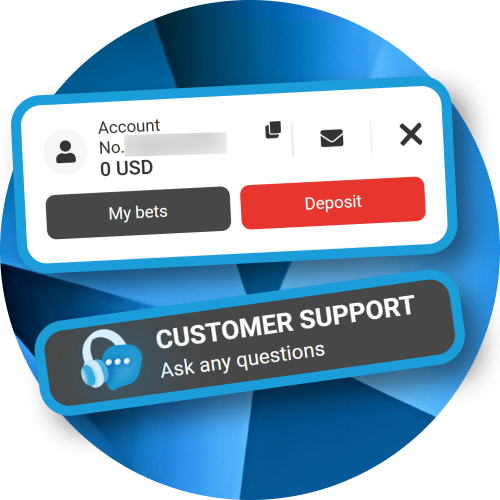 Customer support banner prompting users to ask questions about account balance issues on the Megapari website.