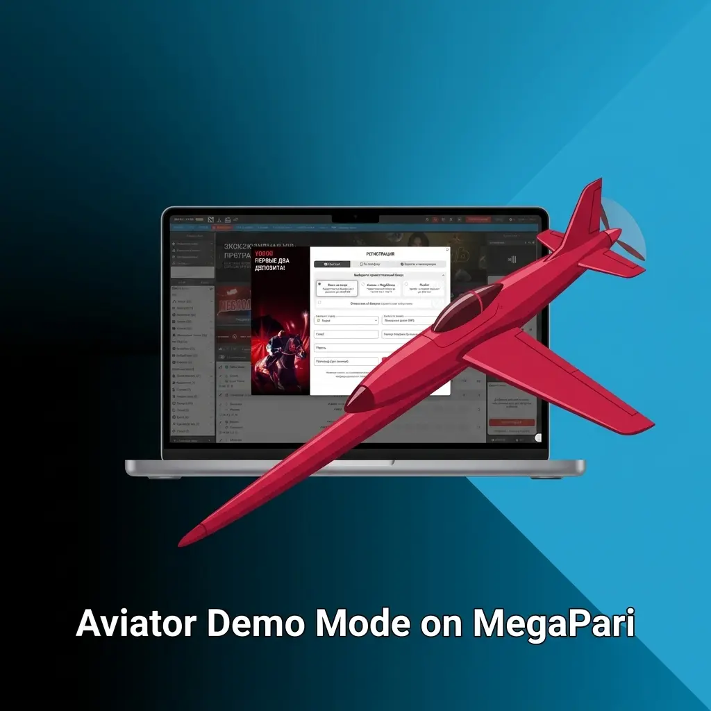 MegaPari Aviator demo mode interface showing virtual gameplay with auto bet and cash-out features active