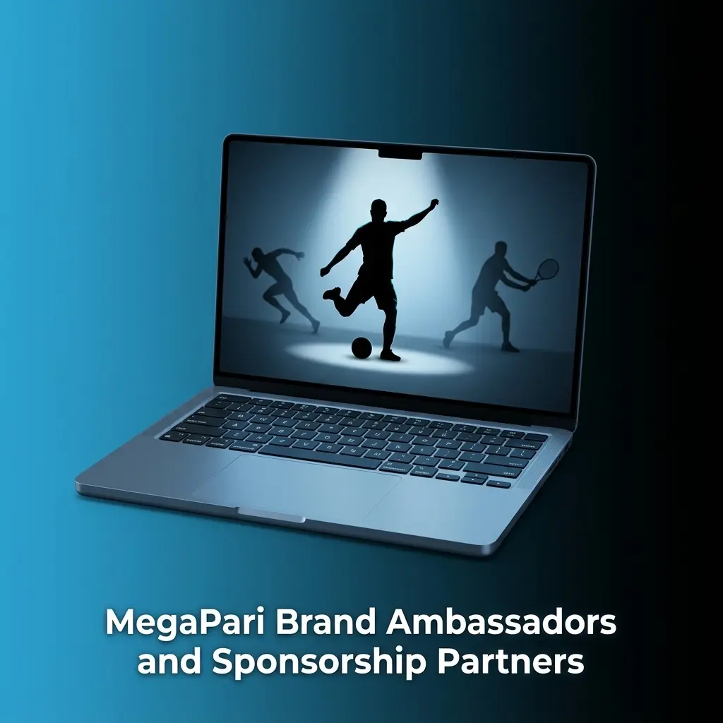 MegaPari brand ambassadors including Hardwell, Fenerbahçe SK partnership, and Virtus.pro esports sponsorship