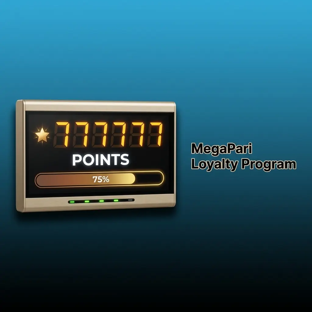 MegaPari multi-tier VIP loyalty program showing Bronze to Diamond tiers with points, rewards, and tier maintenance details