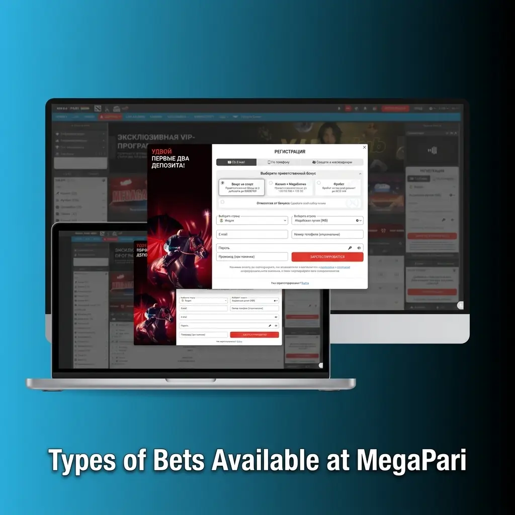 MegaPari bet types explained: Single, Express Accumulator, and System bets for sports and esports markets
