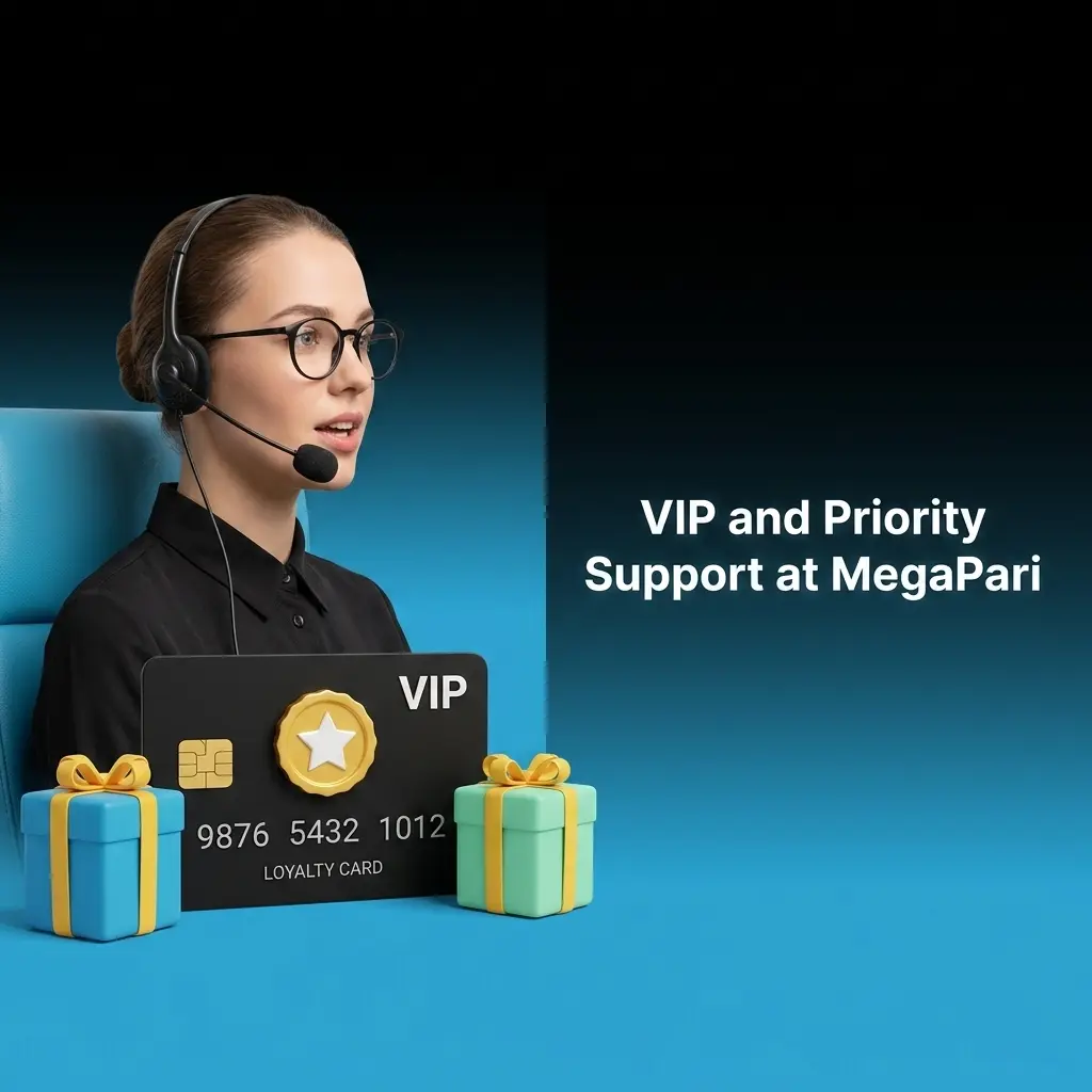 MegaPari VIP and priority support services with dedicated account managers and faster response times for loyal players