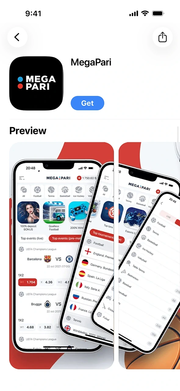 Navigate to the official store to find the MegaPari app iOS.