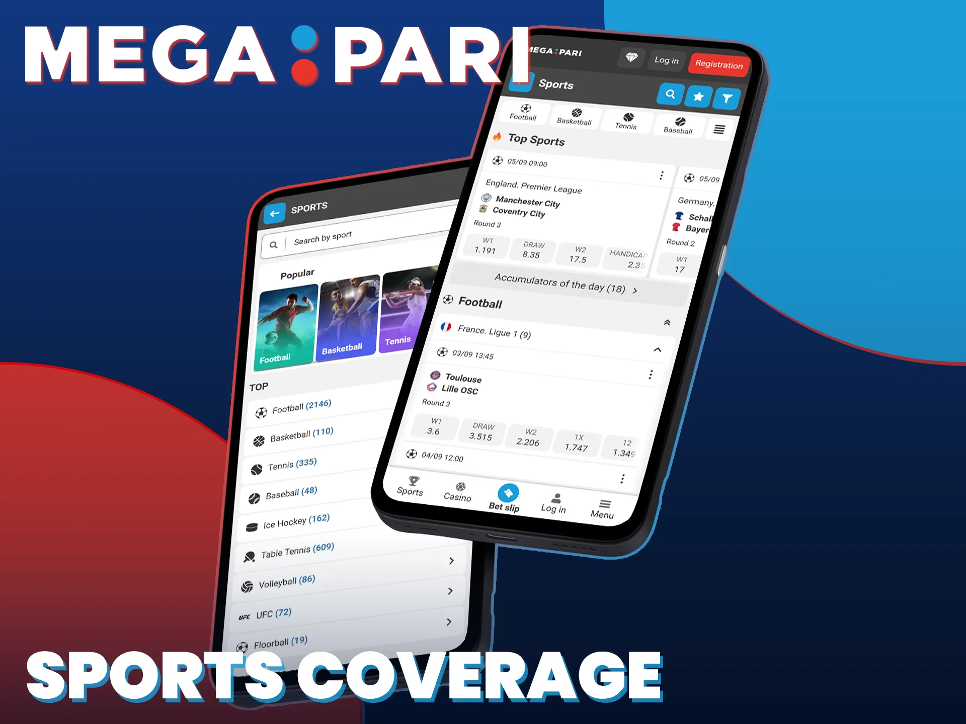 Wager on top athletic events within the MegaPari App sportsbook.