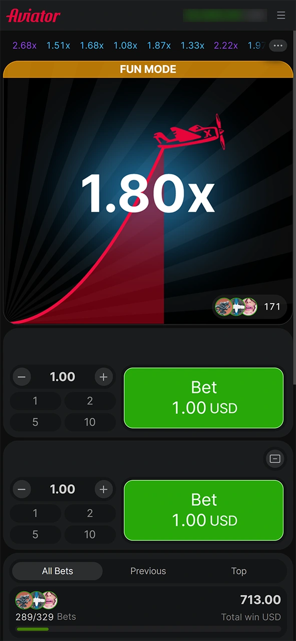 Open the crash title on your iOS MegaPari app to win.