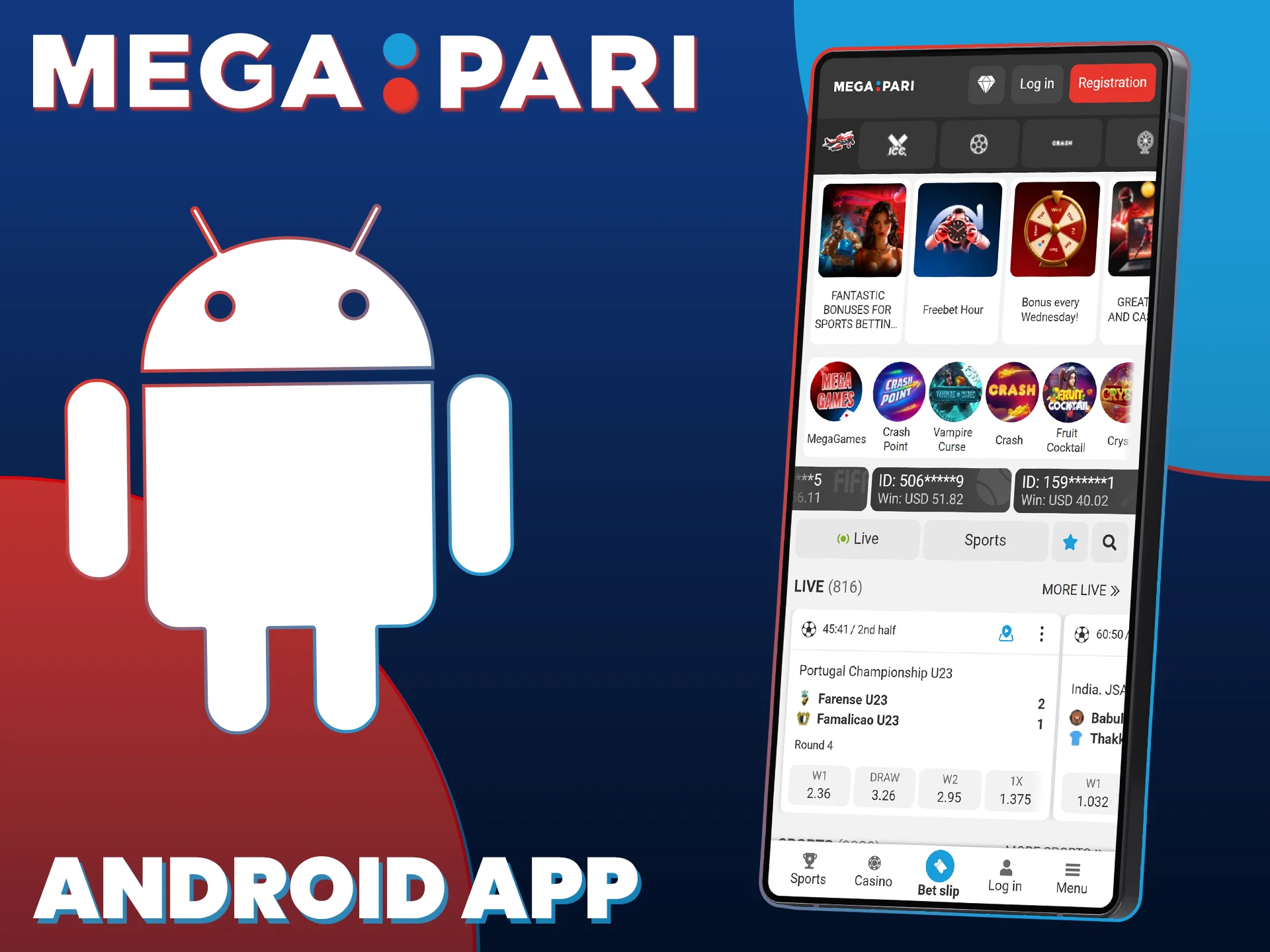 Install the MegaPari mobile app on your Android device to play.