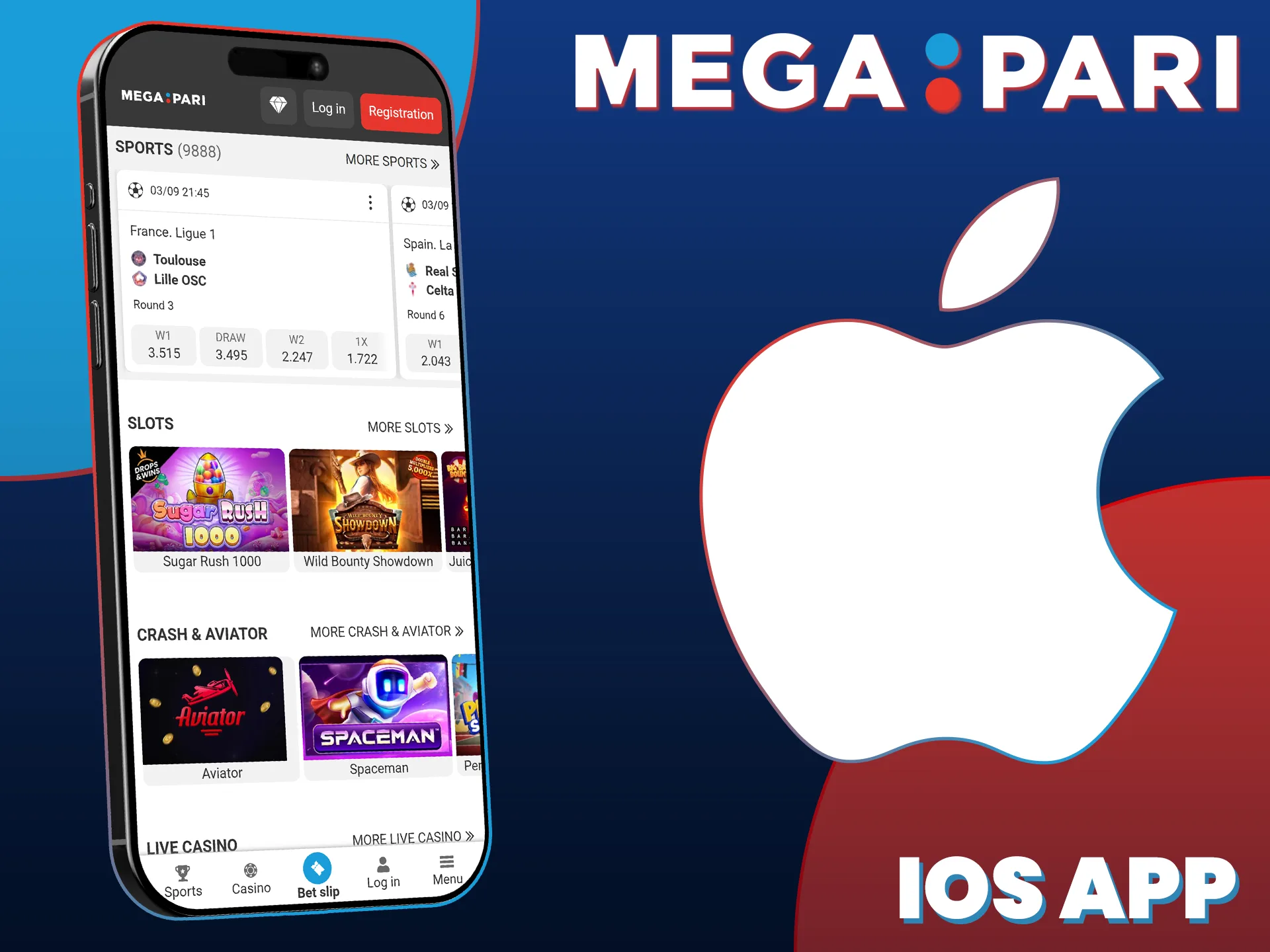 Get the optimized MegaPari mobile app for your iOS smartphone today.