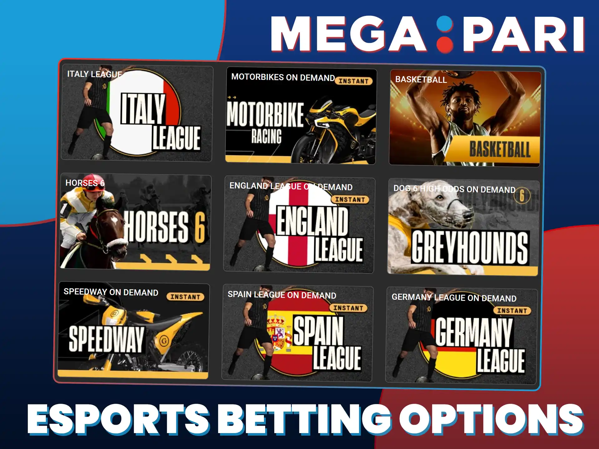 Place wagers on top esports tournaments at MegaPari today.