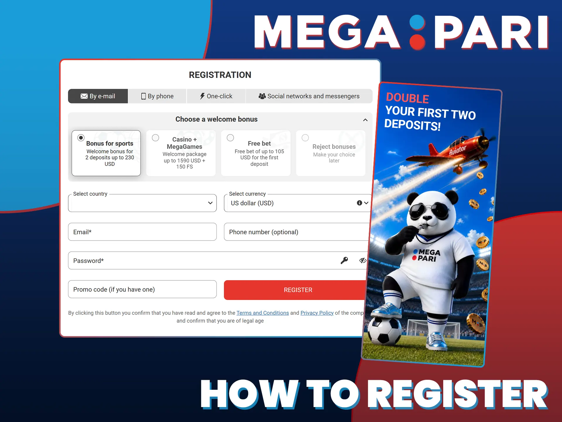 Complete a quick registration at MegaPari to begin your betting journey.